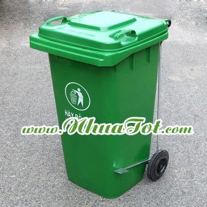 Thùng rác 240 lít, đạp chân
