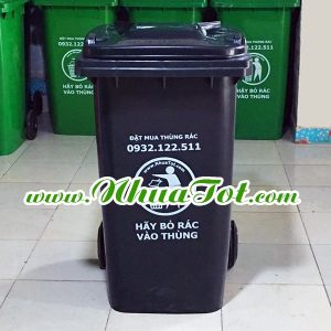 Thùng rác 240 lít, Đen