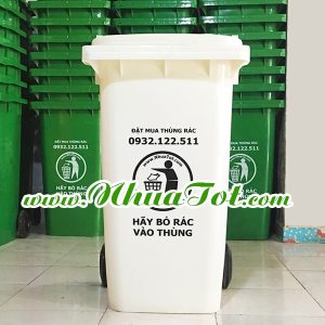 Thùng rác 240 lít, Trắng