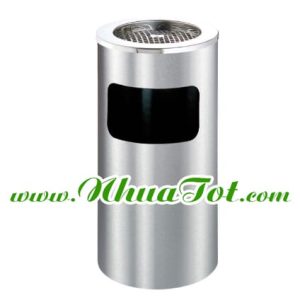 Thùng rác inox gạt tàn tròn
