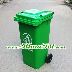 Thùng rác 120 lít, xanh lá