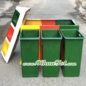 Thùng rác 3 ngăn phân loại rác