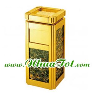 Thùng rác đá hoa cương, không đế, cửa trước