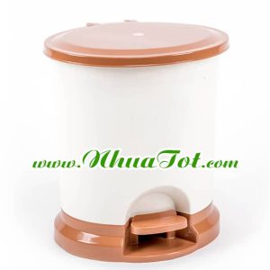 thùng rác đạp chân oval