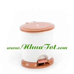 thùng rác đạp chân oval