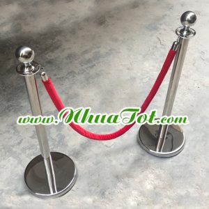 Cột chắn inox Trắng đầu tròn