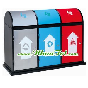 Thùng rác 3 ngăn phân loại rác