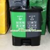Thùng Rác Phân Loại 40 Lít, Đạp Chân
