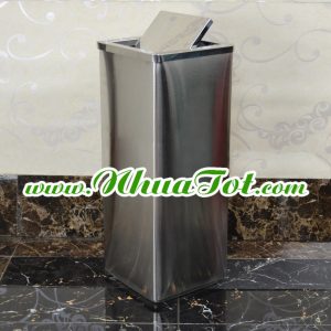 Thùng rác inox nắp lật Vuông